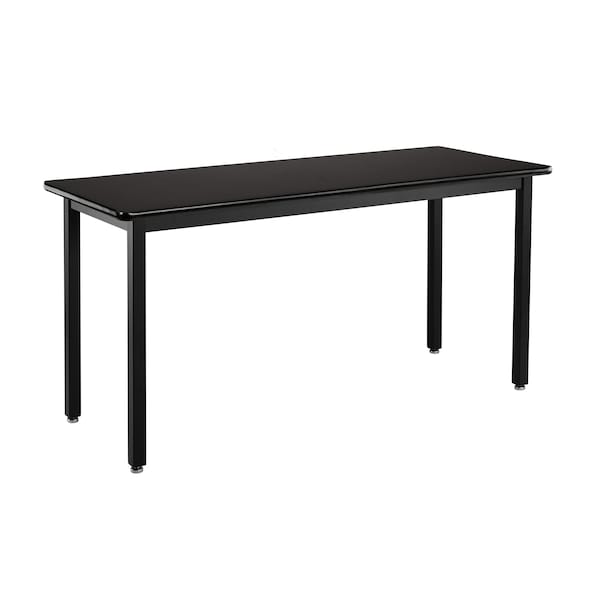 National Public Seating NPS Steel Fixed Height Heavy Duty Table, 30 X 72 X 30, HPL Top, Black Frame SLT7-3072H - main